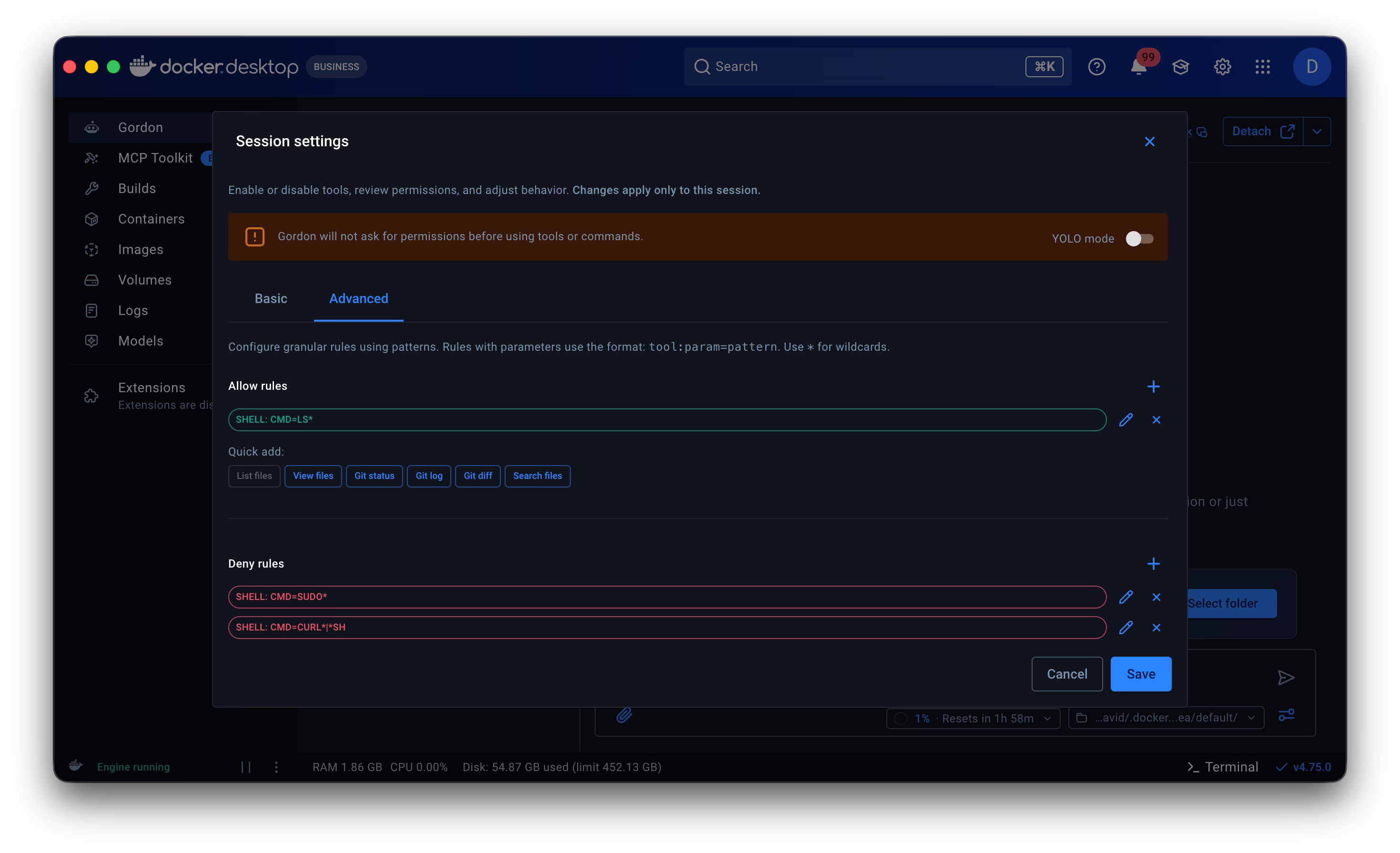 Configuración avanzada de herramientas