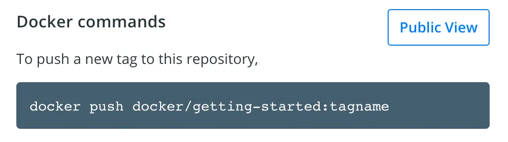 Comando de Docker con ejemplo de push